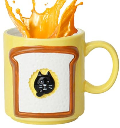 Adorable Ceramic Coffee Mug, Bread Mug, Japanese Style Milk Cup, Japanese Milk Cup, Multifunctional Tea Mug, Water Beer Mug, Ceramic Tea Milk Cups for Drinking, Water Beer Drinking Cup