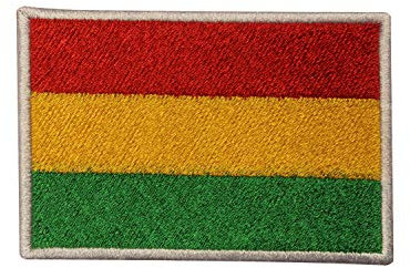 Bolivien Länderflagge Logo Patch bestickt Applikation Bolivien Länderflagge Patch Aufbügler Aufnäher Emblem