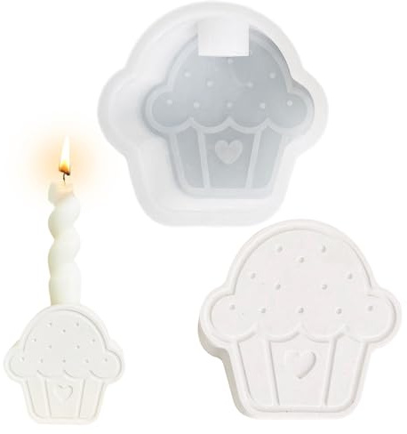 LUMOOM Silikonform Gießformen, Silikon Gießform Kerzenhalter, Silikonformen Einschieber, Silikonform Kuchen Kerzenhalter Gipsformen Geburtstag für Diy Kerzen