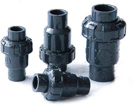 TADZKKIWM Rückschlagventile, PVC-Rückschlagventil, 50 mm, innere Kunststoffklappe, DN25, DN32, DN40, DN50, universell, vertikal, horizontal(DN63)