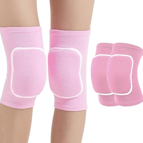 SSKHE Stretchy Dance Knee Pads for Volleyball Dance Yoga, 1 Pair Soft Brace Breathable Sleeve Protective Gear with Multi Color Choice for Women Men Teens, One Size Fits Most