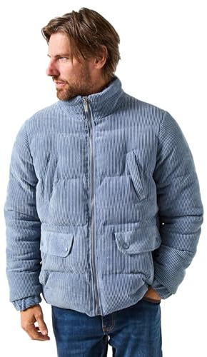 Joe Browns Men's Funnel Neck Winter Quilted Cord Jacket