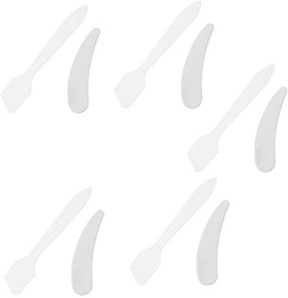OUNONA 10 pièces Cuillères à Crème Transparentes pour Visage Lot de Spatules Cosmétiques Pratiques pour Échantillonnage et Application de Crème Accessoires Beauté