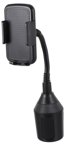 AUTSUPPL Soporte Tablet Coche Ajustable Base Resistente Compatible con Portavasos Estándar Soporte Móvil Automóvil Negro