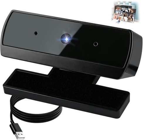 Pmqs Webcam per PC con Micro, Full HD 1080P Web Camera