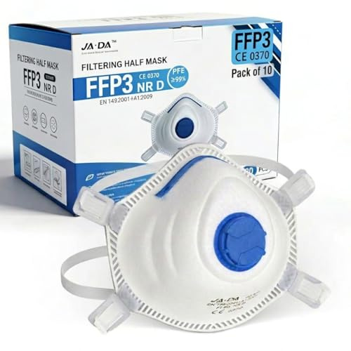 Cleanstro FFP3 Masks With >99% Filtration Efficiency - Disposable Face Mask UK Certified - Feel Safe, Breathe Easy - Secure DIY Dust Masks for Building Work, Sanding.