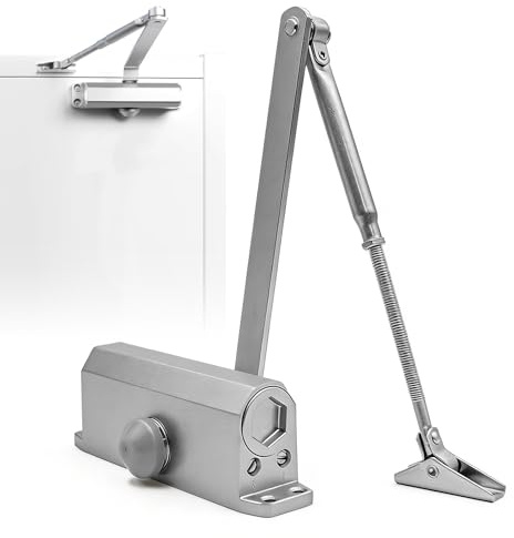 Automatisk dörrstängare, hydraulisk dörrstängare, dörrdämpare, fjäderlås, hydraulisk, variabel justerbar, stångdörrstängare, fjäderbelastad dörrstängare för innerdörr och ytterdörr