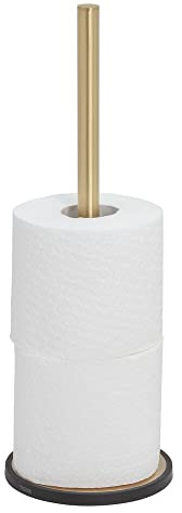 Tiger Tune Support de Rouleau de Papier Toilette, Fonction de Réserve, Support de Papier Toilette pour Le Stockage de Rouleaux de Rechange de Salle de Bain et Toilette, Doré et Noir