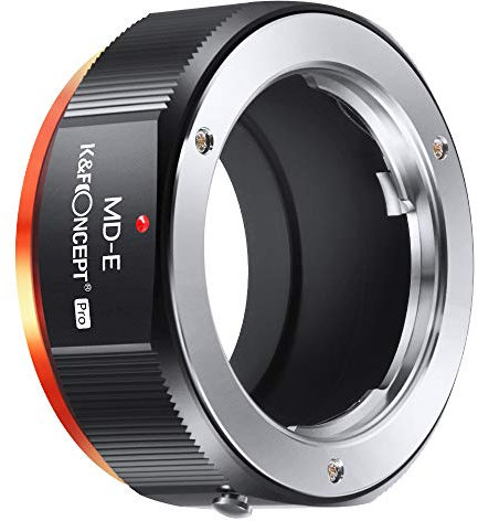 K&F CONCEPT M15105 MD-NEX Hochpräziser Kupfer-Bajonett Objektivadapter, für MD Objektiv auf Sony NEX E-Mount Kamera