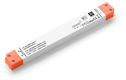 LIGHTEU, fuente de alimentación LED ultradelgada para transformadores - 30W, 24V DC, 1.25A - Voltaje constante para tiras de LED Perfiles de aluminio y marcos de paneles LED 251 * 30 * 16 mm