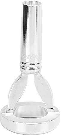 Trombone Mouthpiece Silver Plated Trumpet Practice Instrument for Trombone Players Mouth Exerciser Strength Trainer