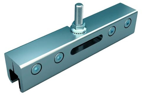 Dalsys Schiebetürsystem Erweiterungsset für Glasschiebetür CW 75 Silber raumsparende Türinstallation, für Türen bis 100kg, für Wanddicke 100/125