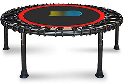 40'' Fitness Minitrampolin für Erwachsene, Bungee-Rebounder mit Silent Boungees Cord, Kleines Trainingstrampolin für Erwachsene Indoor, Trainieren Maximale Belastung 200 Lbs (Color : Red)