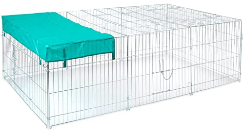 VOSS.PET Welpenauslauf, Auslauf, Freilauf XL für Kaninchen, Hasen, 216x112x66cm