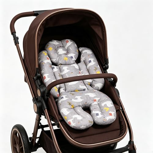 Sitzauflage Kinderwagen Universal Sitzeinlage Winter Warm Kinderwagenauflage Dick Babyautositz Baumwolle Atmungsaktiv Sitzauflage Weich Kindersitz Baby Kopf Körper Stütz Kinderwagen Einlage Buggy