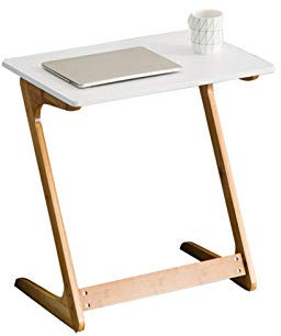 Nachttische für Zuhause, Laptop-Schreibtisch, weißer Couchtisch aus Holz, Wohnzimmer, Schlafzimmer, Sofa, seitlicher mobiler Beistelltisch, Korbtisch (Farbe: A, Größe: 60 x 40 x 65 cm)