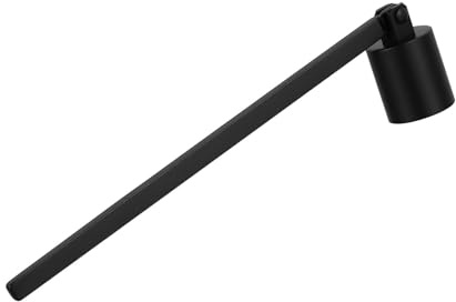 MAGICLULU Black Candle Snuffer with Handle, Stainless Steel Wick Extinguisher for Scented Candles, Black Flame Put Out Tool for Christmas Holiday Party Home Decor, 6.6 Inch Straight Tube Design