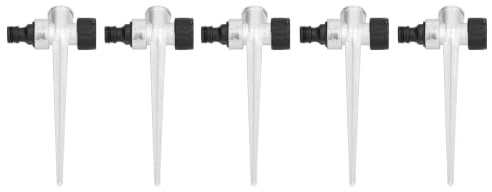 Rasensprenger-Spike, 5 Stück, Metallspieß für Rasensprenger, Langlebig, Hochwertig, Einfach zu Bedienen, Rasensprenger-Spike-Basis, Geeignet für Balkone, Innenhöfe, Pflanzen