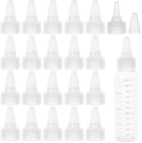 OLYCRAFT 50 pcs 28/410 Squeeze Flaschenkappen Weißer Squeeze Flasche Kappen Ersatz 30mm OD Kunststoff Flasche Squeeze Köpfe Plastik Drehflaschenkappen für Squeeze-Flaschen Dosierkappen