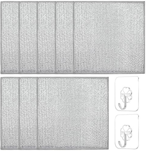 YuCool Paño de Cocina Multifuncional de Alambre antiarañazos, paños de Limpieza, paño de Malla de Limpieza de Alambre de Acero para Varios Utensilios de Cocina encimera (8 Piezas)