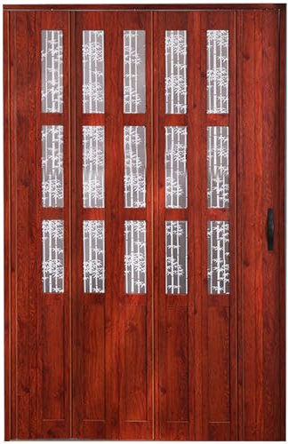FalttüR Blackout Sliding Barn Panels Tür, Aluminium Folding Akkordeon Türen Innen Für Schlafzimmer Schrank Privatsphäre, Outdoor Wasserdicht Patio Hof Anwendung Tür / Raumteiler, Rot ( Color : WxH , S