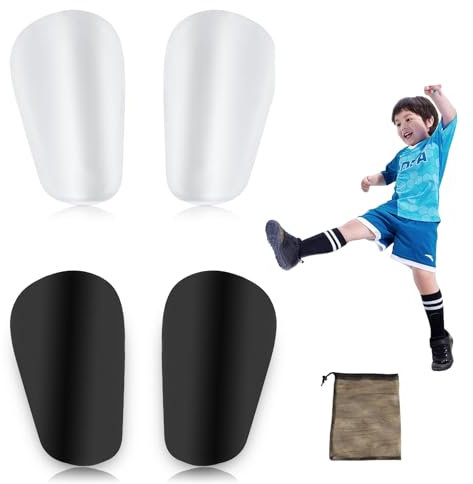 AHEJIOO 2 Paar Mini Schienbeinschoner Fußball, Schienbeinschoner Klein, Kleine Schienbeinschoner Fußball, Mini Shinpads, Mini Shin Pads Football, Schienbeinschoner Dünn, mit eine Tasche