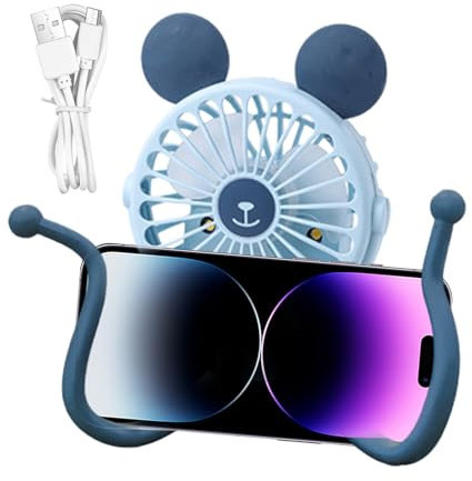 Frfik Ventilador portátil para cochecito, ventilador con clip para trípode, ventilador eléctrico portátil silencioso para cualquier carrito