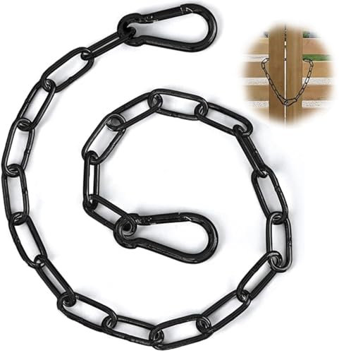 Gate Chain Lock, Stainless Steel Gate Link Chain Lock with Both-Ended Carabiners Chain Link Gate Latches for Outdoor Fences, Pet Cages, Horse Goat Cow Corral Supplies