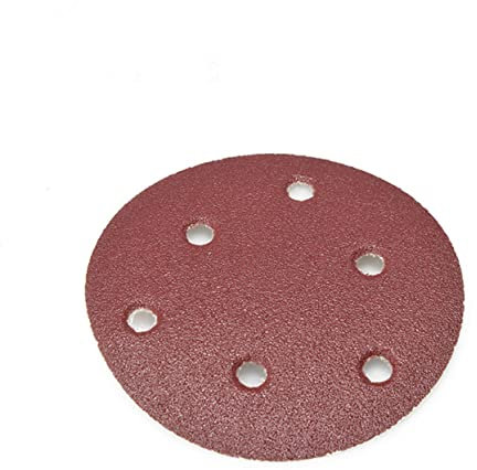 JECOMPRIS 50stücke Klett-schleifpapier Runde Pads Schleifscheiben Mit Löchern Aluminiumoxid Körnungen Für Exzenterschleifer
