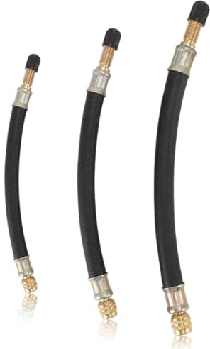 AUEFUDQ della Valvola per Pneumatici 3 Pezzi Gomma Flessibile per Auto Camion Ruota per Moto Valvola per Pneumatici Prolunga per Stelo Adattatore per Valvola per Auto Valvola per Pneumatici