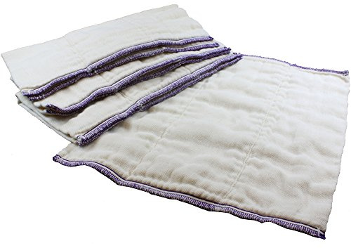 OsoCozy Better Fit Unbleached Prefold Cloth Diapers -100% Cotton, Gauze Weave, Sized for Tri Folding - Size 1 - (Infant 4x8x4 Fits 6-16 lb.) - 1 Dozen