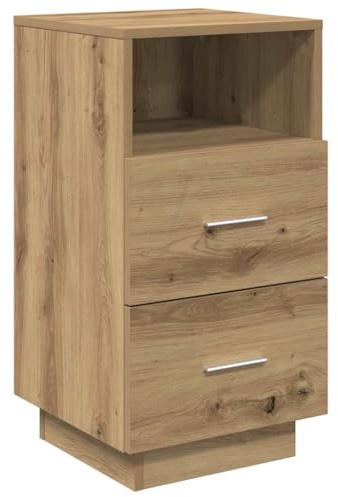 vidaXL Nachttisch mit 2 Schubladen Artisan-Eiche 36x36x68 cm
