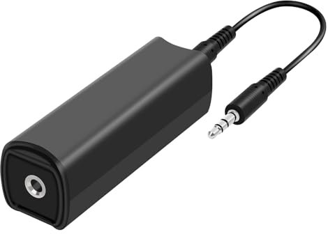 Powice Entstörfilter Klinke, Ground Loop Isolator, Entstörfilter Autoradio, 3,5 Klinke Filter mit 3,5 mm Audiokabel, Auto Radio Entstörer Noise Filter, Entstörfilter Klinke