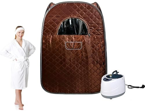 Tenda Sauna Personale per La Casa, Sauna a Vapore Portatile da 1000 W con Vaporizzatore da 3 Litri E Telecomando, Finestra di Ventilazione Trasparente, Design Pieghevole Facile da Riporre