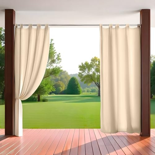 PARAMAISON Tenda Idrorepellente Esterno Forsta 150x200 cm, Bretella Foderata, Fermatenda, Poliestere, Protezione Solare, Gazebo | Beige