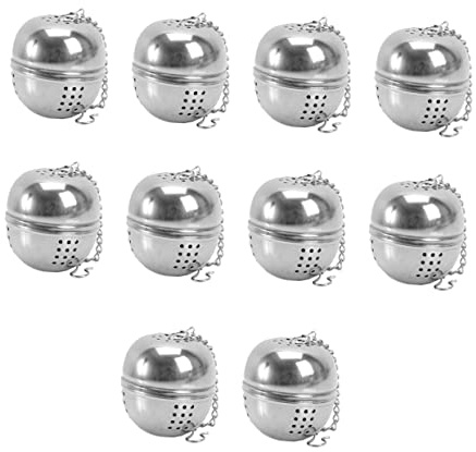 Alipis 10pièces Lot De Boules à Thé Infuseurs à Thé Pratiques Filtres à Pour Cuisine Passoire à Résistante Aux Hautes Températures