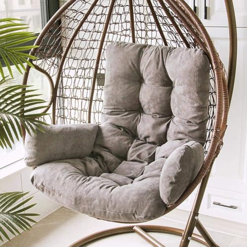 ZJGFCB Hammock Swing Chair Cushion, Hanging Egg Chair Cushion, Outdoor Hanging Basket Cushion, Egg Chair Cushion Cover for Garden Outdoor Indoor Patio(seat cushion only)(Color:A)