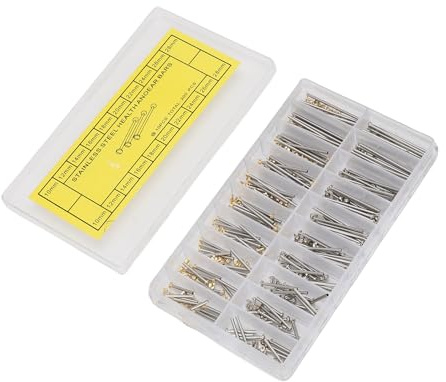 Kit de Reparación de Pasadores de Fricción de Tubo de Correa de Reloj, Pasadores de Conexión de Acero Inoxidable, 200 Piezas para una Colocación Segura de la Correa