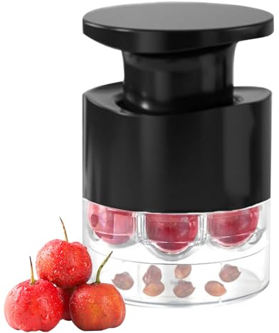 Denoyauteur Cerise Dénoyauteur Mirabelle Énoyauteur À 7 Trous Type À Poussoir Dénoyautur De Cerises Protection Anti-éclaboussures Pour Cerises Dattes Rouges Et Petits Noyaux De Fruits