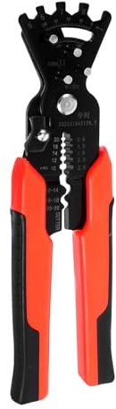 Acier Pince à Dénuder Multifonctionnelle Portable pour Électricien | Outil de Dénudage de Câble, Coupe-câble et Sertissage, Poignée Antidérapante, Atelier, Bricolage