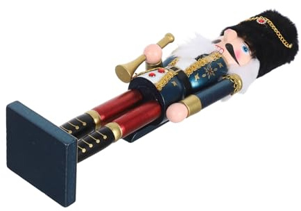 DECOMELODY Decoraciones Navideñas Cascanueces De Madera Figura De Soldado Cascanueces Pintado Artística para Exhibiciones De Chimeneas Fiestas y Decoración De Hogar Navideño