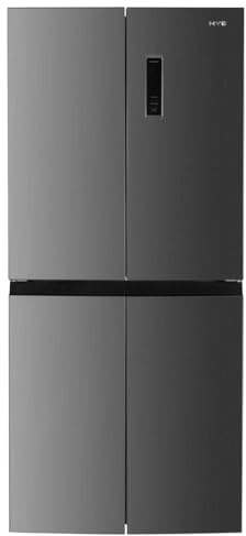 HYE American Fridge Freezer - 4 Door American Style Fridge Freezer, Frost Free, Slim Depth (62cm), 362L Cross Door, Low Noise (39dB), Sleek Inox Finish - RF01AM362S02