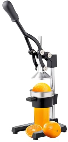 Bonnlo Commercial Grade Citrus Juicer Hand Press Manual Fruit Juicer Juice Squeezer Citrus Orange Lemon Pomegranate - Black (Black)