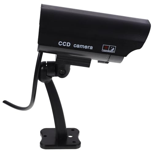 IMIKEYA Telecamera Finta Esterno Alta Simulazione Cctv Supporto Regolabile per Sorveglianza in Magazzini e Negozi, Realistica