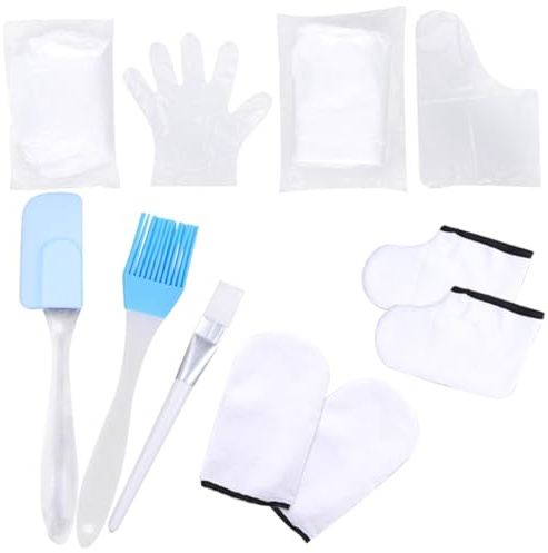 ARTSEWPLY Moufles Hydratants à la Paraffine pour Soins des Mains Pieds Lot 1 Paire Coton Blanc Crème Hydratante Spa Accessoires de Soin pour Peau Sèche Spa à Domicile Couleur Aléatoire
