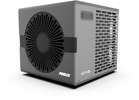 POOLEX - Pompe à Chaleur Nano 3 KW connectée Wi-FI avec dégivrage Automatique Intelligent pour Petites piscines compactes : Hors Sol, Semi-enterrée, enterrée, Bois. Silencieuse et réversible.