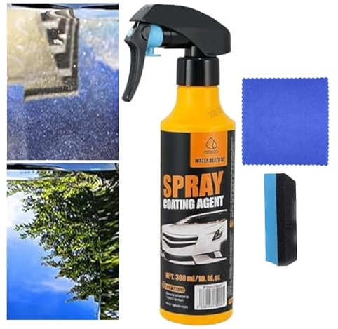 Nanobeschichtungsspray - 11.82 Unzen Glasversiegelung | Hydrophobe Schicht - Auto Lackschutz Spray Mit Lotuseffekt Für Glanz Und Sichtbarkeit. Dieses Spray Schützt Glasoberflächen Effektiv Vor Regen.