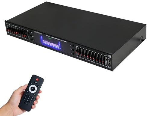Professioneller Grafik-Equalizer, HiFi-Bluetooth-Sound-Equalizer mit dynamischem Rhythmus-Visualizer, digitaler Audio-Tuner mit Fernbedienung für DJs und Musikproduzenten