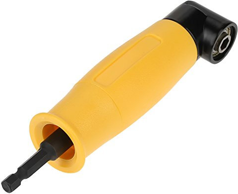 Taladro ángulo recto, 90 ° Curvatura de ángulo recto Destornillador de extensión de mango hexagonal Perno de taladro Adaptador manguito Adaptador manguito