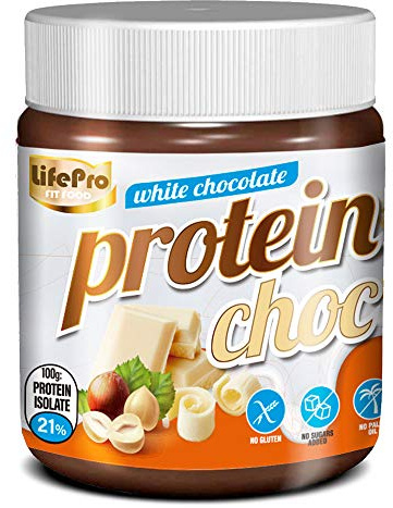 Life Pro Fit Food Protein Cream White Chocolate 250g | 21% Proteina | Crema Proteica Sabor Chocolate Blanco | Facil de untar | Sin azucares añadidos | Sin conservantes artificiales